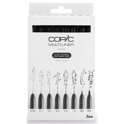 COPIC 8er-Pack Fineliner »Multiliner« 0,05 - 1 mm Image