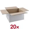 Nestler Wellpapp-Faltkartons 24/31/16,7 cm 20 Stück weiß, 24x16.7x31 cm