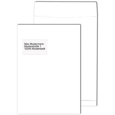 Mailmedia 100 Faltentaschen DIN C4 140 g/m² mit Fenster weiß, 32.4x22.9 cm Image