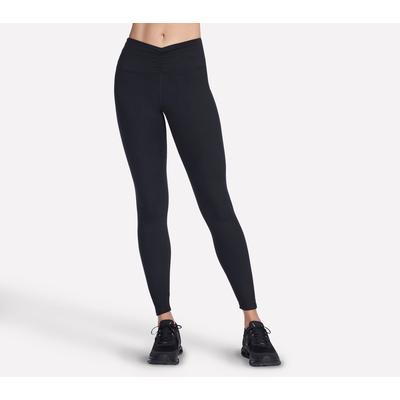 Skechers Women's GO FLEX SLIM Full Length High-Waisted Legging | Size 2XL | Black | Recycled Polyester/Spandex
