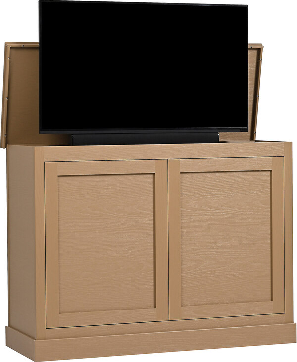 TV Lift Cabinet Outdoor Large Luxe TV Lift Cabinet in Maple