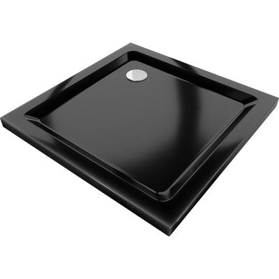 Mexen - Flat Quadratische Duschwanne slim 100 x 100 cm, Schwarz, Siphon Chrom - 40701010 Image