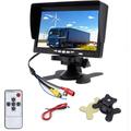 Monitor LCD TFT a colori HD da 7" 12V-24V per telecamera di retromarcia CCTV per auto