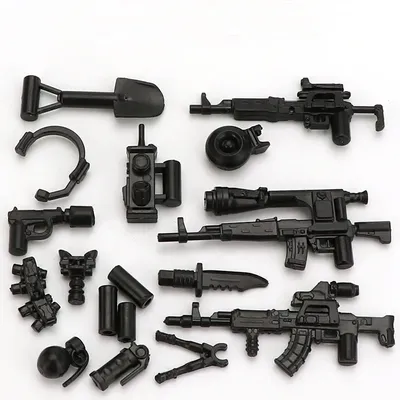 Stadt Militär Waffen Pack Pistolen Special Forces Soldat MOC SWAT Mini Action-figuren Armee Polizei Teile Baustein Ziegel Spielzeug Image