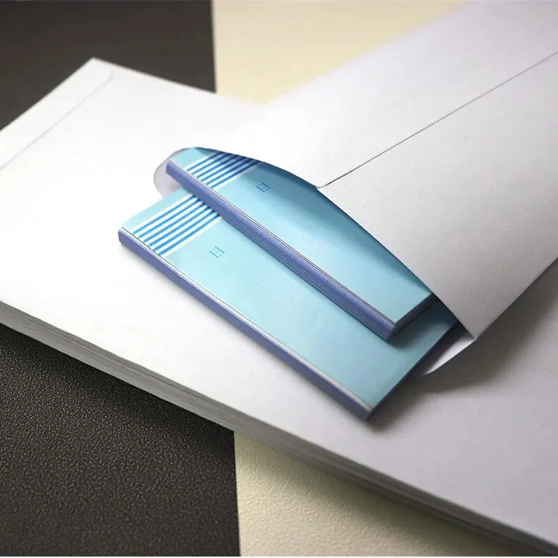 70 Stück klassische Papier umschläge weiß Offset papier leer zweiseitig versetzte Papier fenster umschläge Hochzeits einladung Geschenk umschlag Image