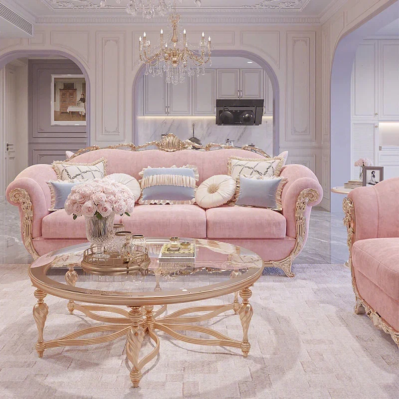 Französisches hochwertiges Sofa, leicht, luxuriös, romantisch, Hochzeit, Wohnzimmer, kreative Sofas, Lounge-Ästhetik, Muebles, Balkonmöbel