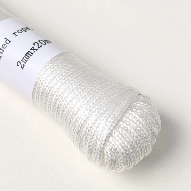 2/3/4/5mm Polypropylen Geflochtenes Seil Weiß Hangtag Wäscheleine Hause Dekoration Garten Zubehör Outdoor Camping seil Image