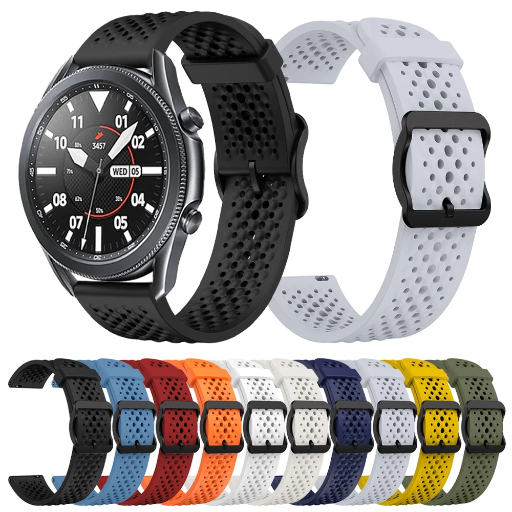 22mm silikon armband für samsung galaxy uhr 3 45mm 46mm getriebe s3 armband für amazfit gtr 4 2 2e 3 pro armbänder für huawei gt Image