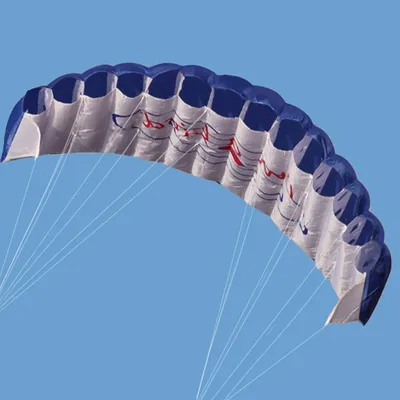 Dual Line Stunt Parafoil Parachute Professional Large 1.4m Flying Kites with 2 Handle for Beach Outdoor Fun for Adults Children