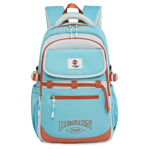 Schulrucksack mit großem Fassungsvermögen für Jungen und Mädchen – wasserdichte Büchertasche mit mehreren Fächern für Grund-, Mittel- und Oberstufenschüler Image