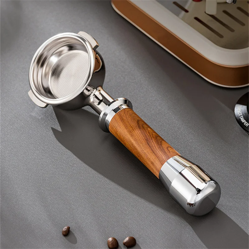 Bodenloser Siebträger aus Edelstahl 304 mit 2 Ohren und 51 mm Durchmesser für Delonghi EC200/EC221/ECO310/ECO311 Delonghi Kaffeemaschinenfilter Image