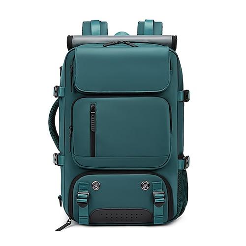 Herren Rucksack Schulranzen Funktionaler Rucksack Schulrucksack Schule Outdoor Täglich Einfarbig Polyester Oxford Stoff Nylon Großes Fassungsvermögen Wasserdicht Mehrfach tragbar Reißverschluss