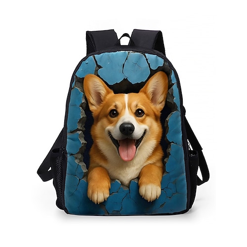 Zaino scolastico per bambini con stampa di cani dei cartoni animati – zaino leggero a doppio strato, capiente e perfetto per la scuola elementare e per il ritorno a scuola