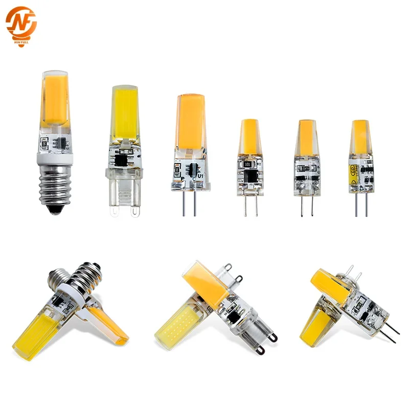 1-10PCS E14 LED Glühbirne 3W 6W G4 Lampe AC DC 12V 220V G9 LED Spot Licht für Anhänger Beleuchtung Leuchte Hause Beleuchtung Kronleuchter