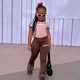 1-8Years Kids Girls Clothes 2pcs/set Short Sleeve T-shirt+Flared Pants Designer Toddler Girl Summer Clothing Suits Baby Outfits