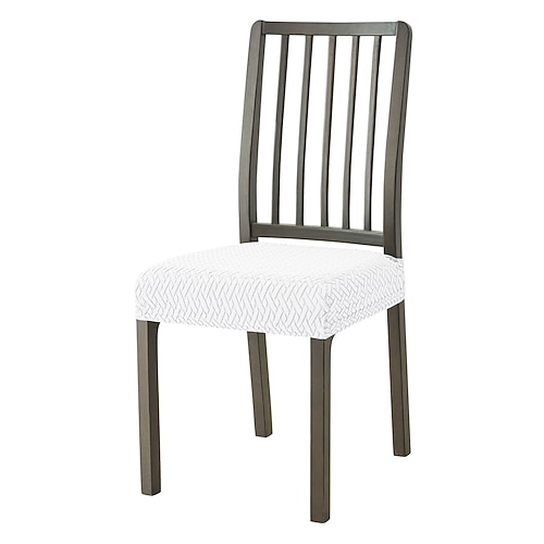 1/4/6 Stück Jacquard-Stuhlsitzkissen-Schonbezug, dehnbarer und abnehmbarer Sitzschutz, rutschfester Möbelbezug für Esszimmer, Büro oder Zuhause Image