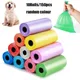 10 rotoli di sacchetti per cacca di cani dai colori casuali Sacchetti per cacca di cani usa e getta Sacchetti per la spazzatura puliti all'aperto per cuccioli per cani, 15 sacchetti/rotolo