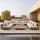 Mobili da giardino moderni e di lusso Set di divani in teak massiccio Mobili da esterno in teak