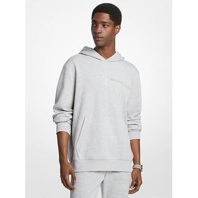 Michael Kors Embossed Logo Cotton Blend Hoodie Brown S