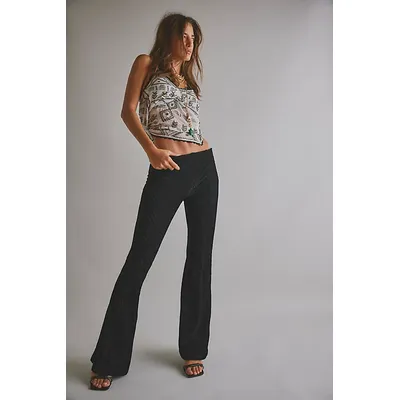 Penny Pull-On Velvet Pants at Free People in Black, Size: XS