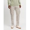 Cargohose JACK & JONES "JPSTKANE JJJONNIE CARGO", Herren, Gr. 34, Länge 32, gelb (moonbeam), Web, Obermaterial: 98% Baumwolle, 2% Elasthan, unifarben, modisch, loose fit knöchellang, Hosen