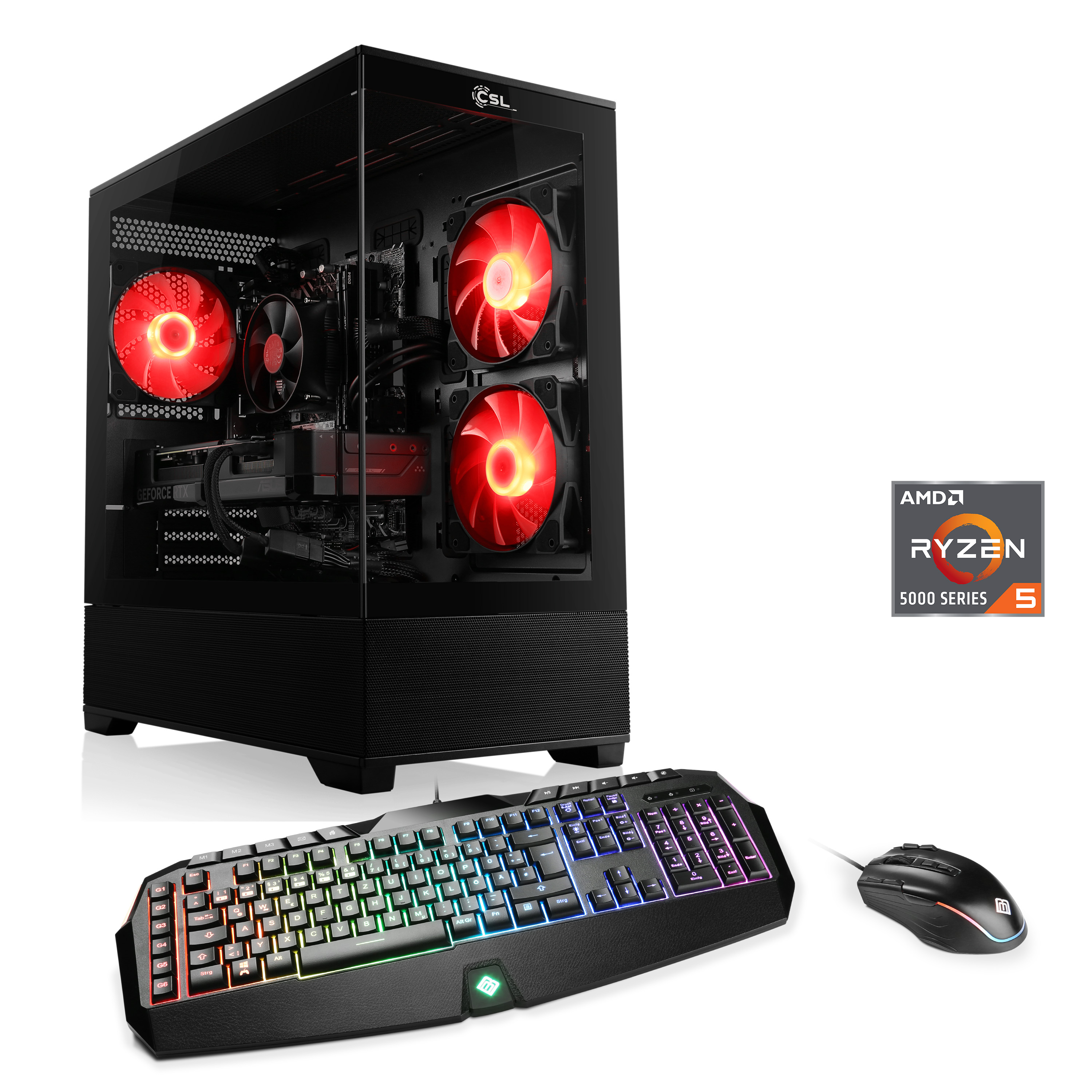 CSL Gaming-PC "Levitas V29211", schwarz, Microsoft Windows 11 Home (64 Bit), 32 GB RAM 1.000 GB SSD, Desktop-PCs, Topseller Image