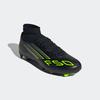 Fußballschuh ADIDAS PERFORMANCE "F50 LEAGUE MITTELHARTE/HART- UND ASCHENPLÄTZE E", Gr. 45, schwarz (core schwarz, iron metallic, lucid lemon), Synthetik, Textil, sportlich, Schuhe, geeignet für Rasen- und Kunstrasenplätze