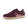 Plateausneaker GABOR, Damen, Gr. 38, lila (beere), Veloursleder, Glattleder, unifarben, sportlich, Schuhe, Freizeitschuh, Halbschuh, Schnürschuh mit gepolstertem Schaftrand