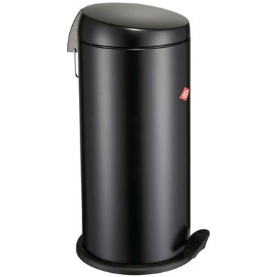Mülleimer WESCO "Capboy Maxi", schwarz (mattschwarz), B:30cm H:60cm T:30cm, Stahlblech, Mülleimer, Tretabfallsammler, 22 Liter Image