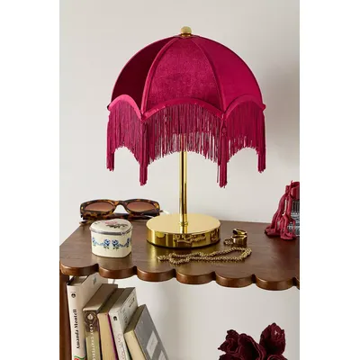 Burgundy Love Tassel Table Lamp - Burgundy ALL at Urban Outfitters