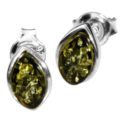 Paar Ohrstecker OSTSEE-SCHMUCK "Ostsee-Schmuck Ohrstecker Classic 8x5 Ohrstecker Classic 8x5", weiß, Ohrringe, Damen, 9 x 6mm, Silber 925 (Sterlingsilber) Image