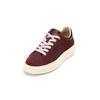Sneaker MARC O'POLO "aus Rindleder in Cordoptik", Damen, Gr. 37, schwarz aubergine rot, Obermaterial: 100% Leder (Rind), unifarben, Schuhe
