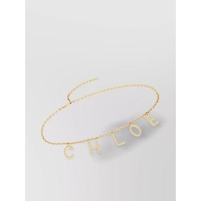 Signature Chain Design Letter Charms - White - Chloé Belts