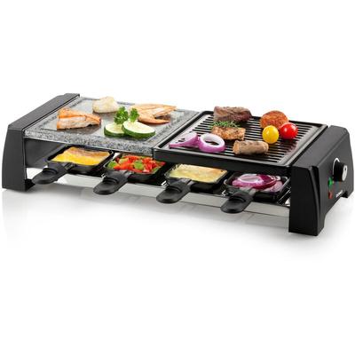 Raclettgrill mit Steingrill für 8 Personen inklusive 8 Pfännchen und 1200 Watt Image