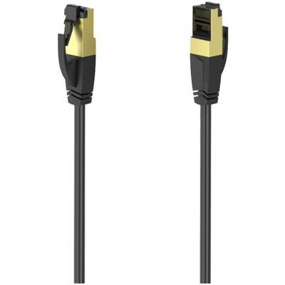 Hama - 00200693 RJ45 Netzwerkkabel, Patchkabel cat 8 s/ftp 3 m Schwarz vergoldete Steckkontakte 1 Image