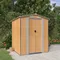 Abri de jardin marron clair 192x191x223 cm, en acier galvanisé, décoration de jardin extérieur, rangement extérieur, salle à outils