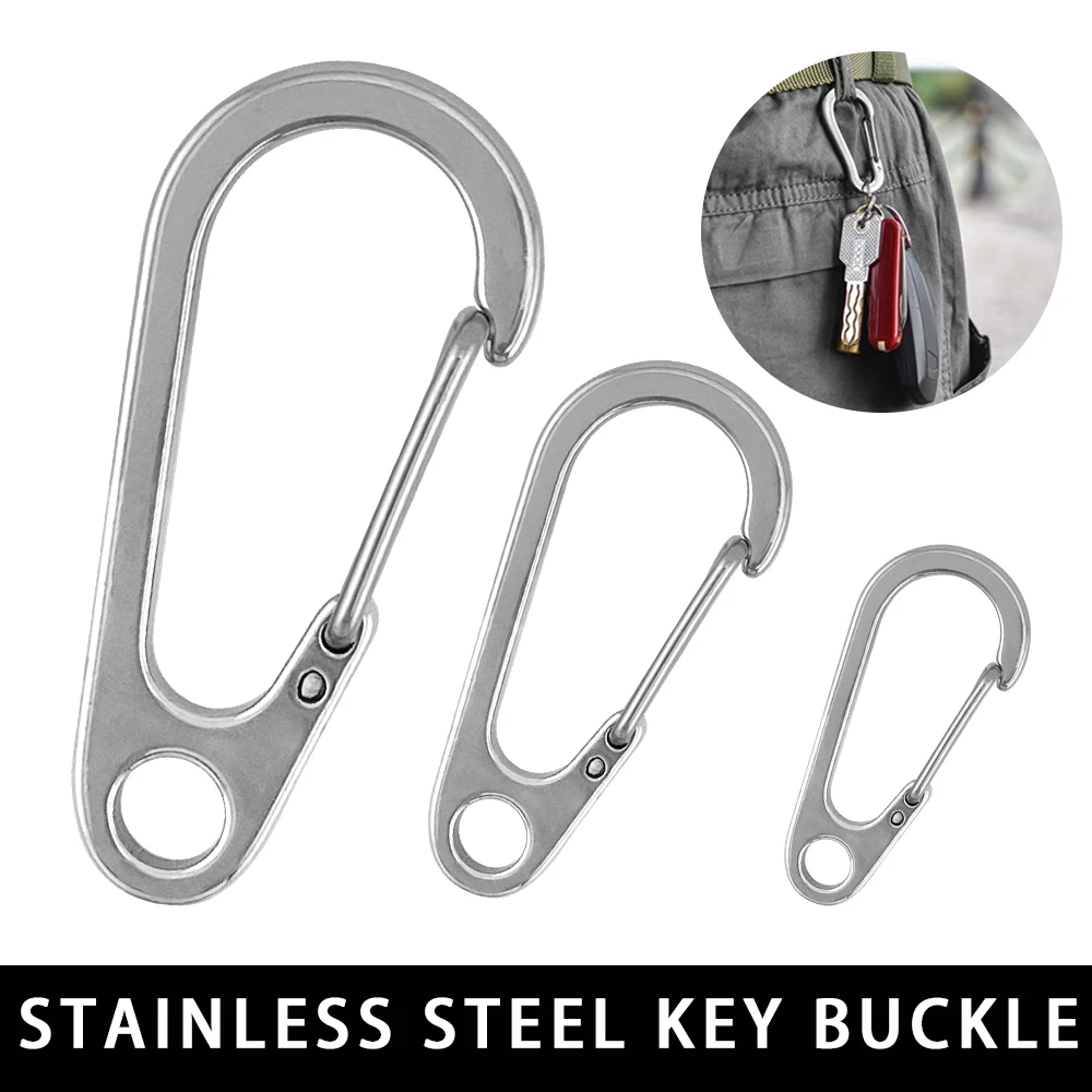 2–20 Stück Edelstahl-Hummer-Schlüsselanhänger, Mini-Verwendung für Outdoor-Camping, Wanderrucksack-Schnalle, Metall-Federschnalle, Werkzeugclip Image