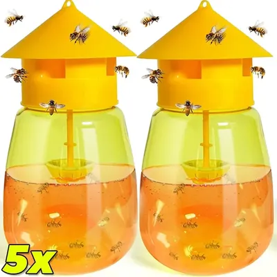 Fruit Fly Trap Killer Yellow Plastic Drosophila Trap Anti Fly Fruit Fly killer Catcher Orchard Insect Trap Pest Control Supply