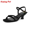 Krazing Pot Vintage Schafe Wildleder Peep Toe Stiletto Med Heel Business Elegante Sommer Schuhe Marke Schmetterling-knoten Ins Frauen sandalen