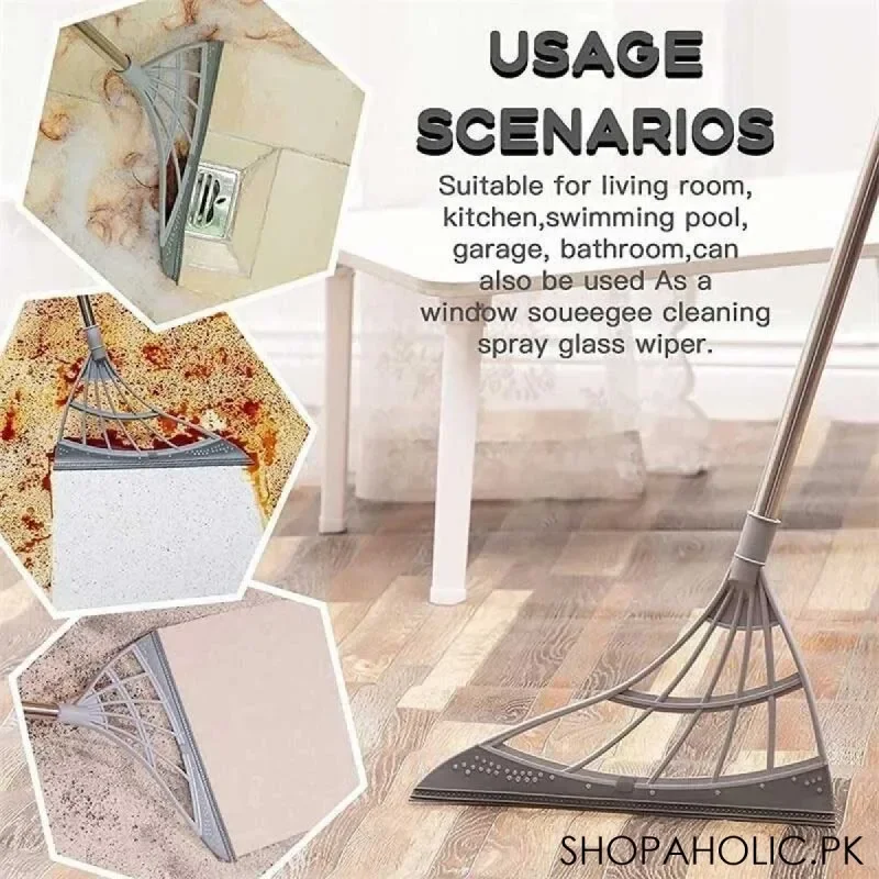 1PC Multifunktionale Silikon Besen Wischer Haushalt Boden Glas Schaber Nass und Trocken Große Bereich Besen Bad Reinigung Werkzeug Image