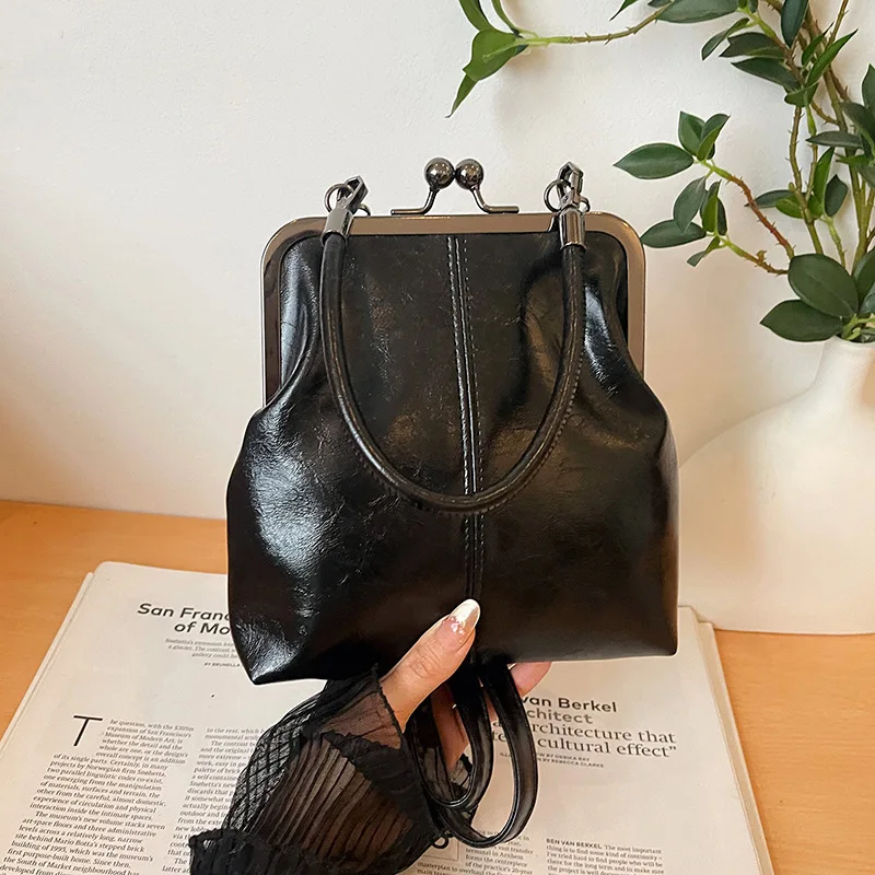 Vintage-Stil Damen Handtasche Braun Vielseitige Designer Umhängetasche PU Leder Damen Shell Geldbörsen Umhängetaschen