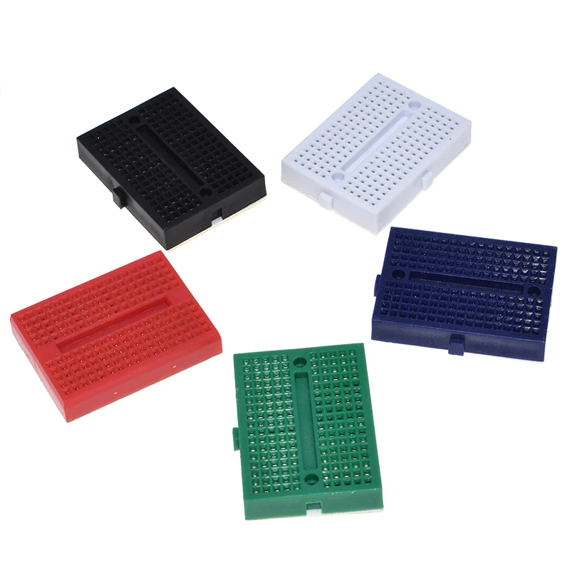 5-teiliges Mini-Breadboard-Set mit 170 Verbindungspunkten, lötfrei, SYB-170 Prototyp, PCB-Breadboard für Arduino, Raspberry Pi Image