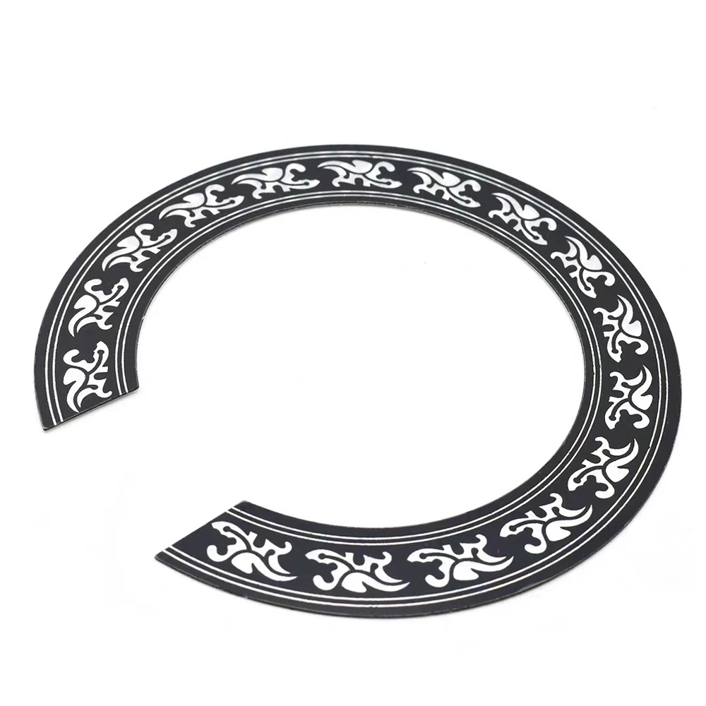 Hartes PVC Gitarren Kreis Schallloch Rosette Inlay für Akustikgitarren Aufkleber Zubehör Image