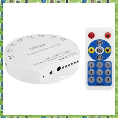 FTS SP608E DC5V-24V WS2812B Bluetooth APP Music Controller With Remote 8 CH SP602E 4 CH WS2811 WS2815 LED Light Strip