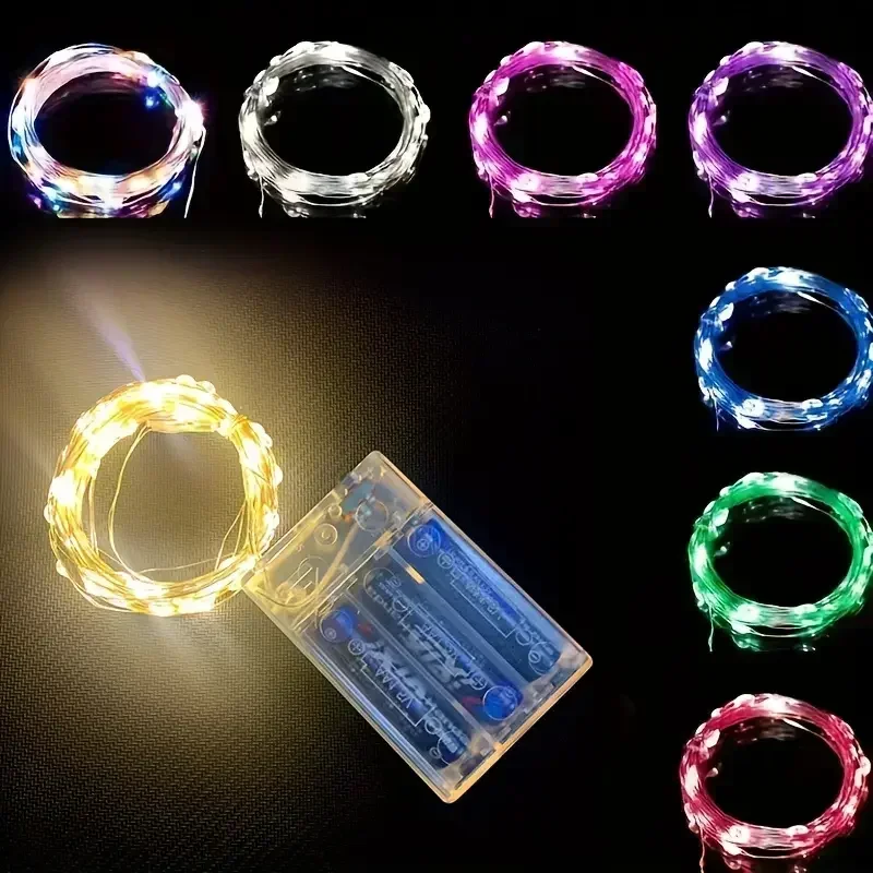 LED Lichterkette Batteriebetriebene Kupferdraht Girlande Weihnachten Lichterketten Garten Party Hochzeit Lichter Weihnachtsdekoration