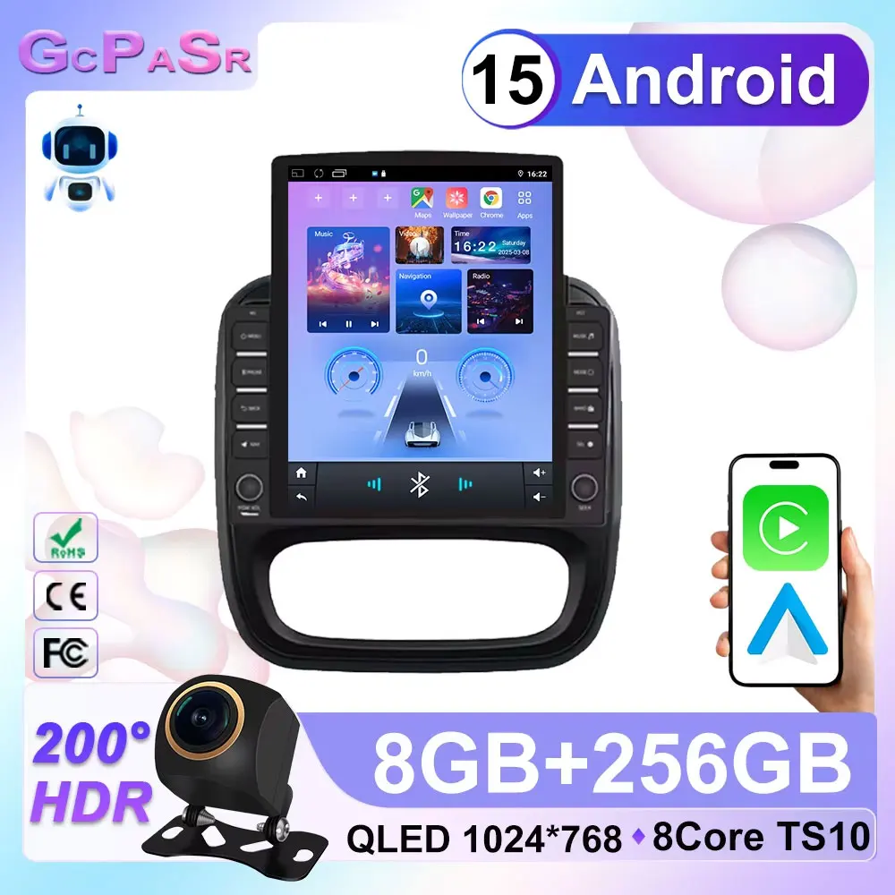 Auto da 9.7 pollici Android Per Renault Trafic 3 14-21 Per Opel Vivaro B 2 din Carplay Sistema Intelligente di Navigazione GPS Touch Screen