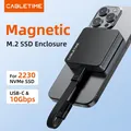 CABLETIME Custodia magnetica per SSD M.2 2230 NVMe Adattatore esterno da 10 Gbps da M.2 a USB tipo C per iPhone 16 Pro Max ProRes MacBook