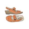 waldläufer Damen Sandale, Gr. 4.5, orange, Leder