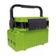 MotiveTech Fishing Gear Organizer Tackle Box with Rod Holder And Bait Bucket, green