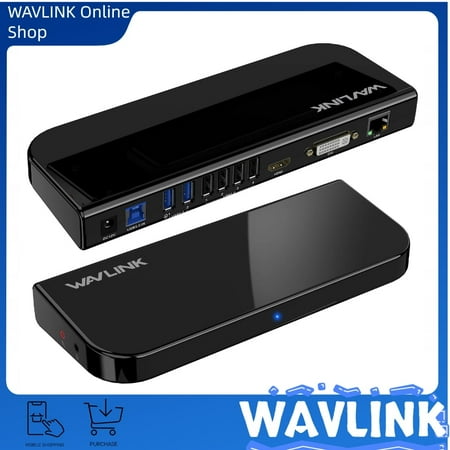 WAVLINK 13-in-1 USB 3.0 Universal Laptop Docking Station USB-C Hub Dual Monitor for M1/M2 Mac Windows